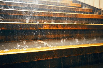 Image showing Heavy rain in the city