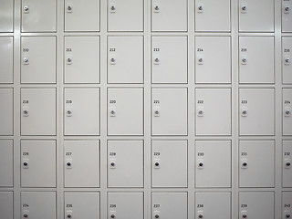 Image showing Many Locker cabinets