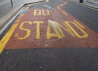 Image showing Bus stop stand