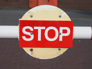 Image showing Red stop sign