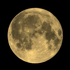 Image showing Full moon sepia