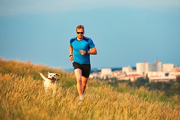 Image showing Sport lifestyle with dog.