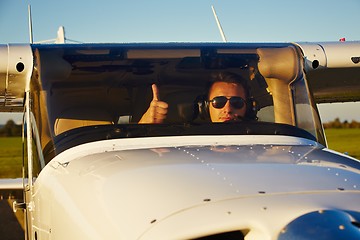 Image showing Young pilot