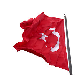 Image showing Flag of Turkey waving in wind