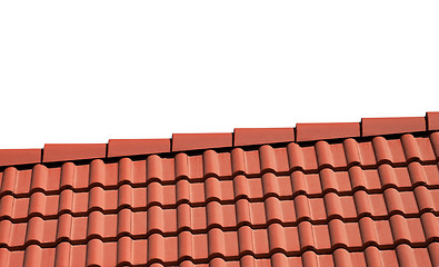 Image showing Roof tile isolated on white