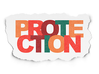 Image showing Privacy concept: Protection on Torn Paper background