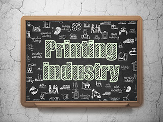 Image showing Manufacuring concept: Printing Industry on School board background