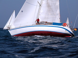 Image showing sailing boat in championship