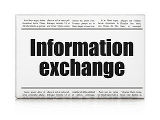 Image showing Information concept: newspaper headline Information Exchange