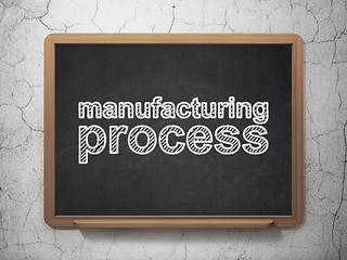 Image showing Manufacuring concept: Manufacturing Process on chalkboard background