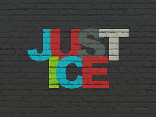 Image showing Law concept: Justice on wall background