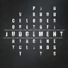 Image showing Law concept: Judgement in Crossword Puzzle