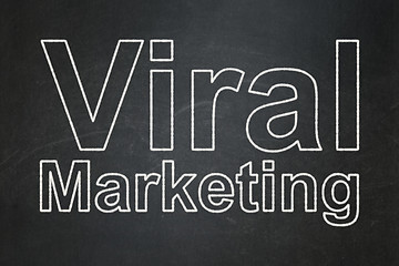 Image showing Advertising concept: Viral Marketing on chalkboard background