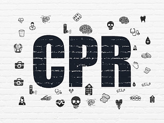 Image showing Health concept: CPR on wall background