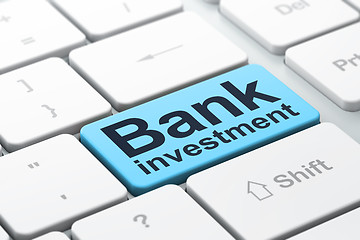 Image showing Money concept: Bank Investment on computer keyboard background