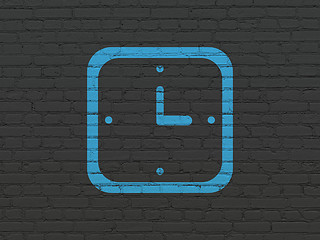 Image showing Time concept: Watch on wall background