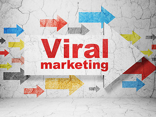 Image showing Marketing concept: arrow with Viral Marketing on grunge wall background