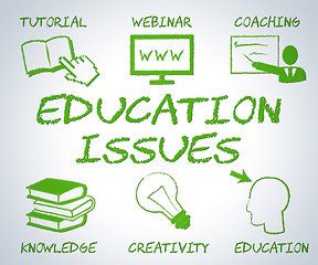 Image showing Education Issues Represents Web Site And Affairs