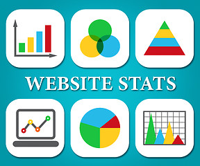 Image showing Website Stats Means Business Graph And Analysis