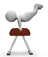 Image showing Pommel Horse Means Physical Activity And Apparatus 3d Rendering