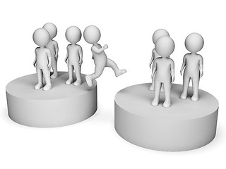 Image showing Change Teams Represents Different Choosing And Revision 3d Rende