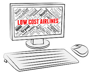 Image showing Low Cost Airlines Means Carriers Discounted And Flying