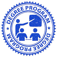 Image showing Degree Program Shows Stamps Educated And Education