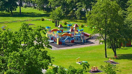 Image showing Playground equipment in the park