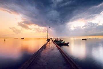 Image showing Fishing village