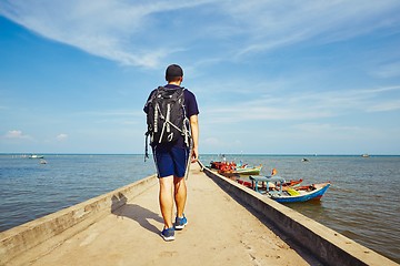 Image showing Young traveler in Asia