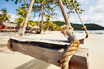 Image showing Swing on the beach 