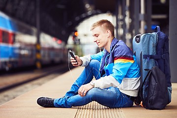 Image showing Young traveler