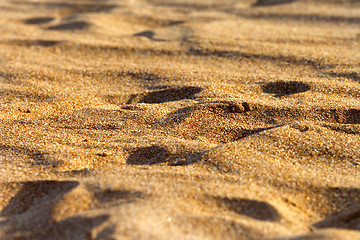 Image showing Sand on beach in sun summer day