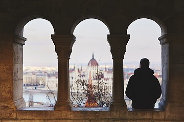 Image showing Lonely young man 