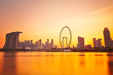 Image showing Sunset in Singapore