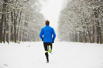 Image showing Winter jogging