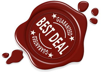 Image showing Best deal label seal 