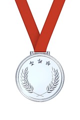 Image showing Silver medal with laurels