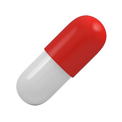 Image showing White and red pill 