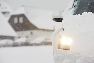 Image showing Car on winter road