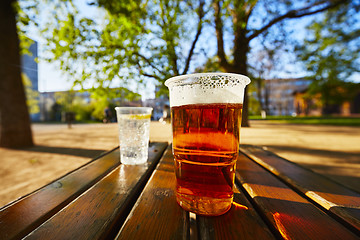 Image showing Refreshment in the garden