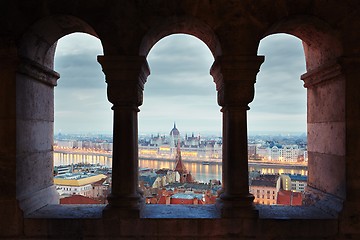 Image showing Amazing dawn in Budapest 