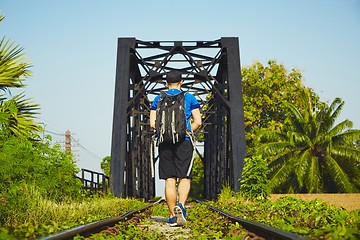 Image showing Young traveler in Asia