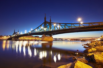 Image showing Amazing dawn in Budapest