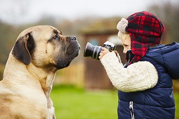 Image showing Little photographer