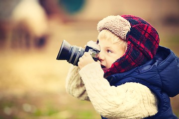 Image showing Little photographer