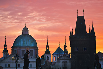 Image showing Sunrise in Prague