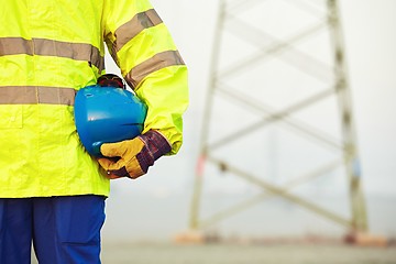 Image showing Worker with helmet