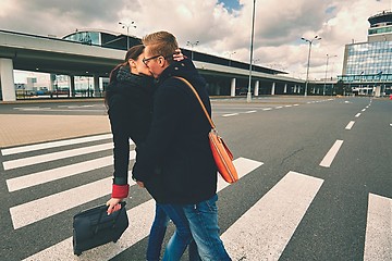 Image showing Love at the airport