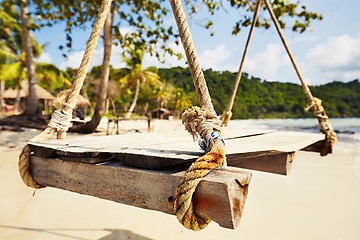 Image showing Swing on the beach 